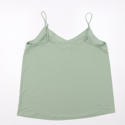 NEXT Womens Green Polyester Camisole Blouse Size 20 V-Neck