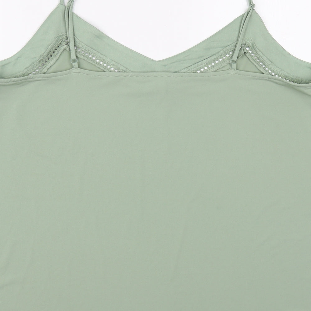 NEXT Womens Green Polyester Camisole Blouse Size 20 V-Neck