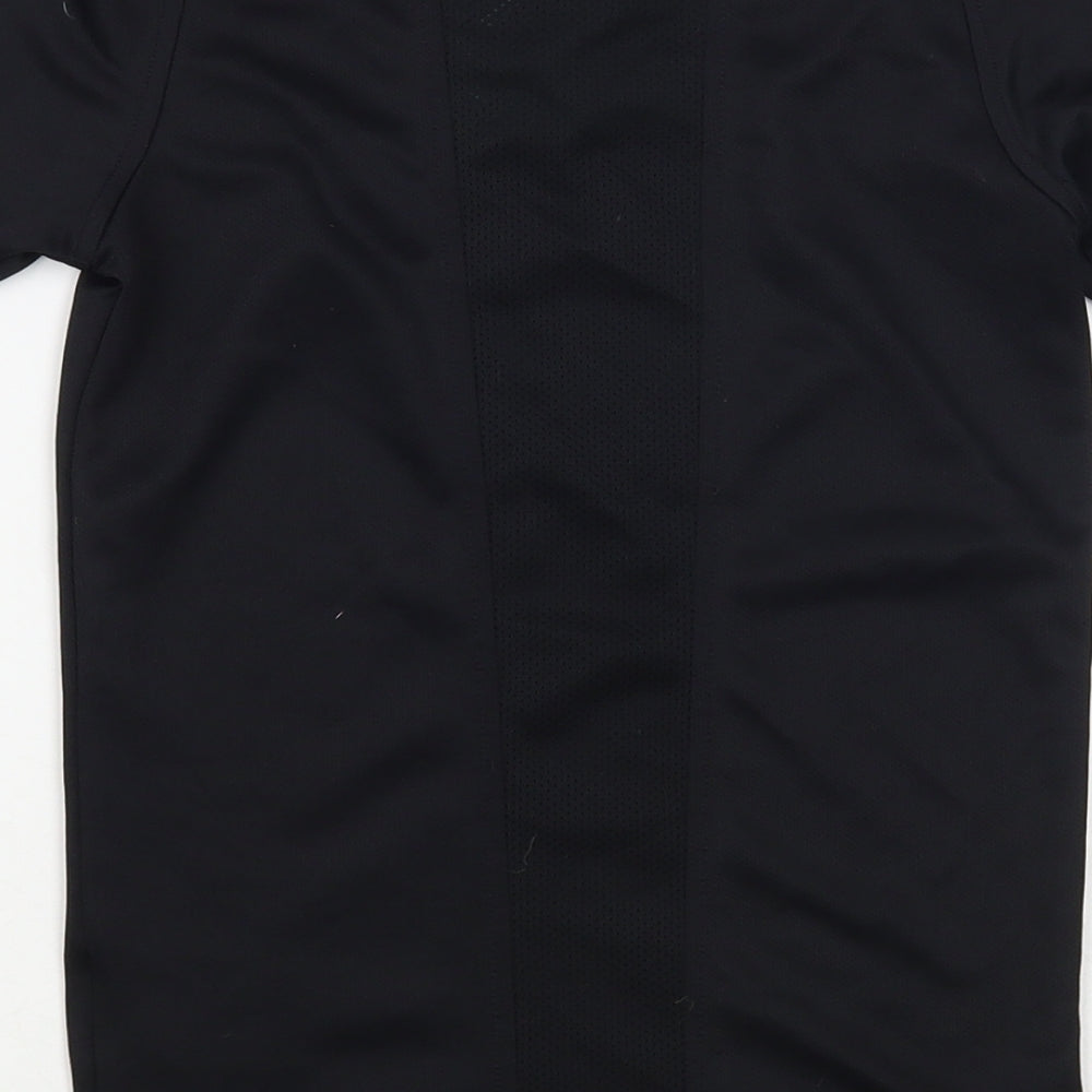Canterbury Boys Black Polyester Jersey T-Shirt Size 8 Years Crew Neck Pullover - Irish Rugby IRFU