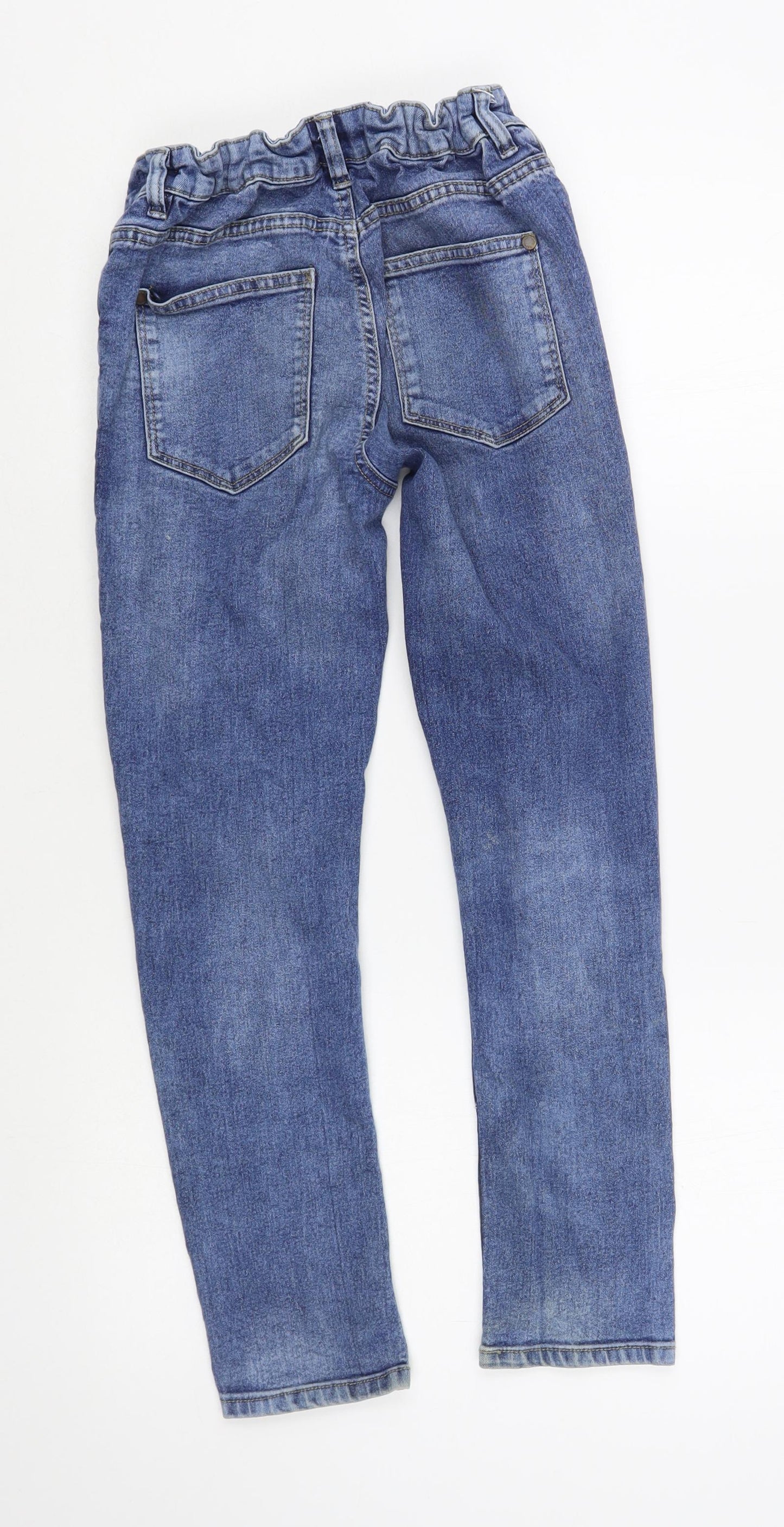 NEXT Boys Blue Cotton Skinny Jeans Size 11 Years Regular Button