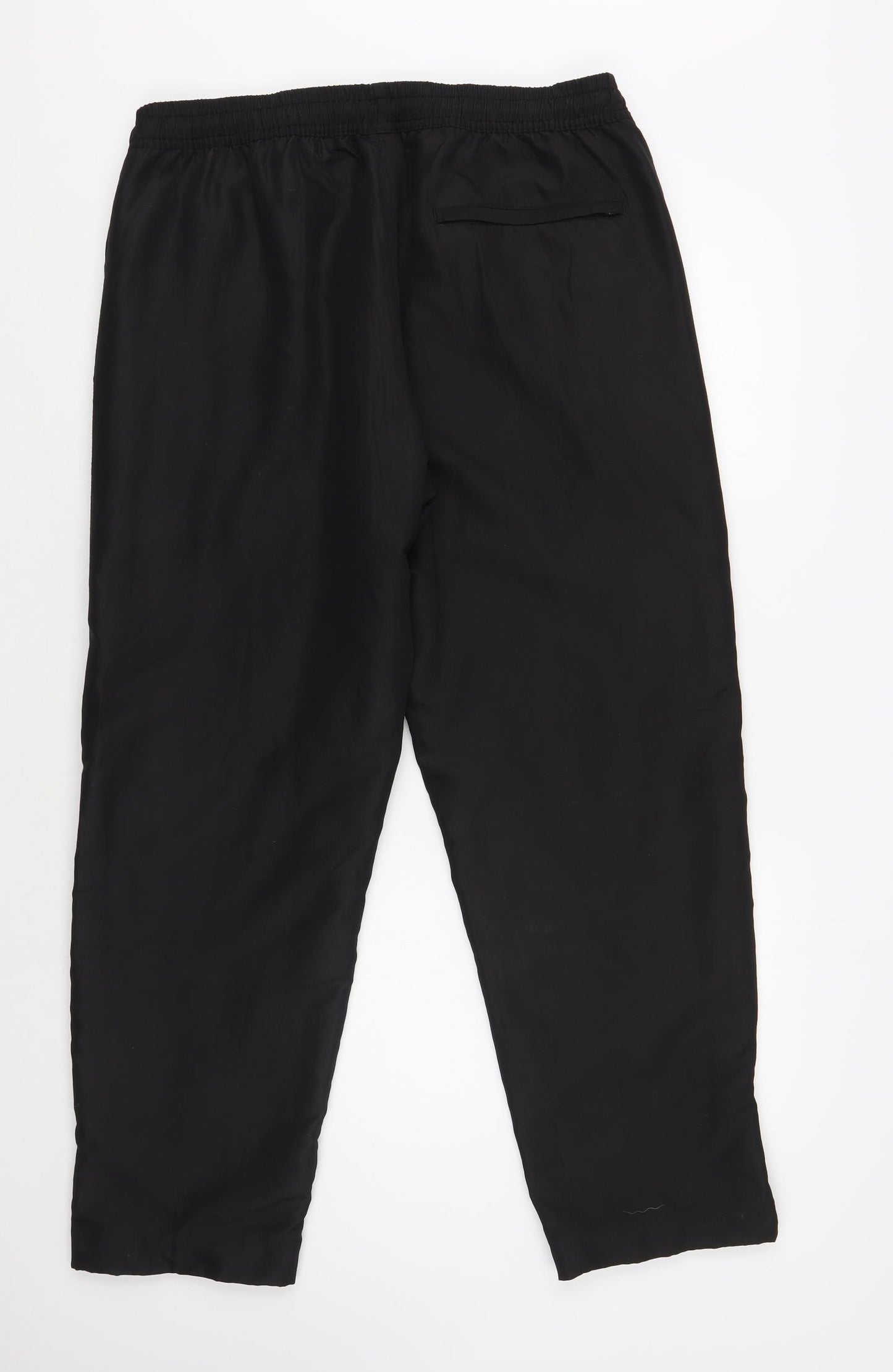 Dunnes Stores Mens Black Polyester Jogger Trousers Size L L30 in Regular Drawstring