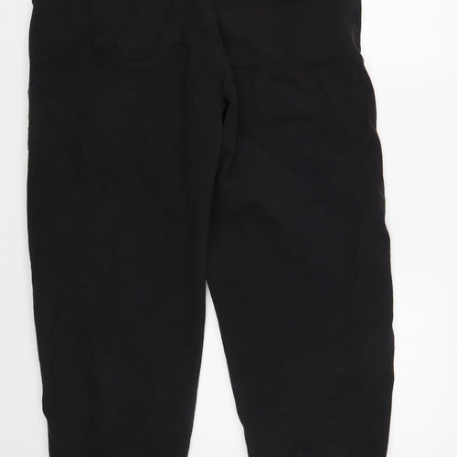 Denim Co. Womens Black Cotton Jogger Trousers Size 10 L30 in Regular Drawstring