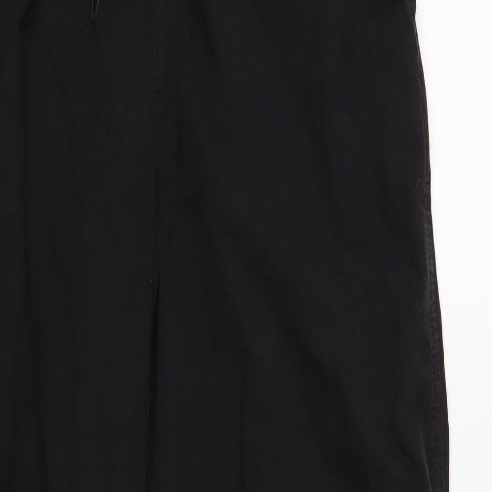 Denim Co. Womens Black Cotton Jogger Trousers Size 10 L30 in Regular Drawstring