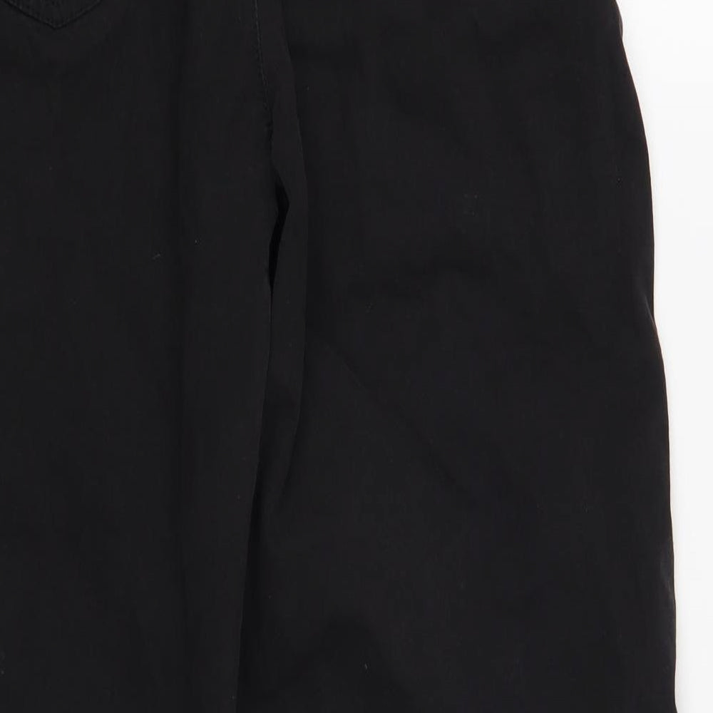 Denim Co. Womens Black Cotton Jogger Trousers Size 10 L30 in Regular Drawstring