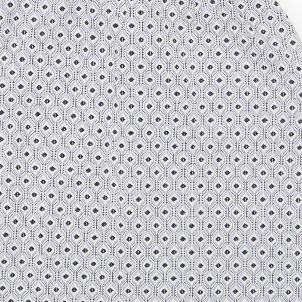 New Look Womens Blue Geometric Polyester Mini Skirt Size 12