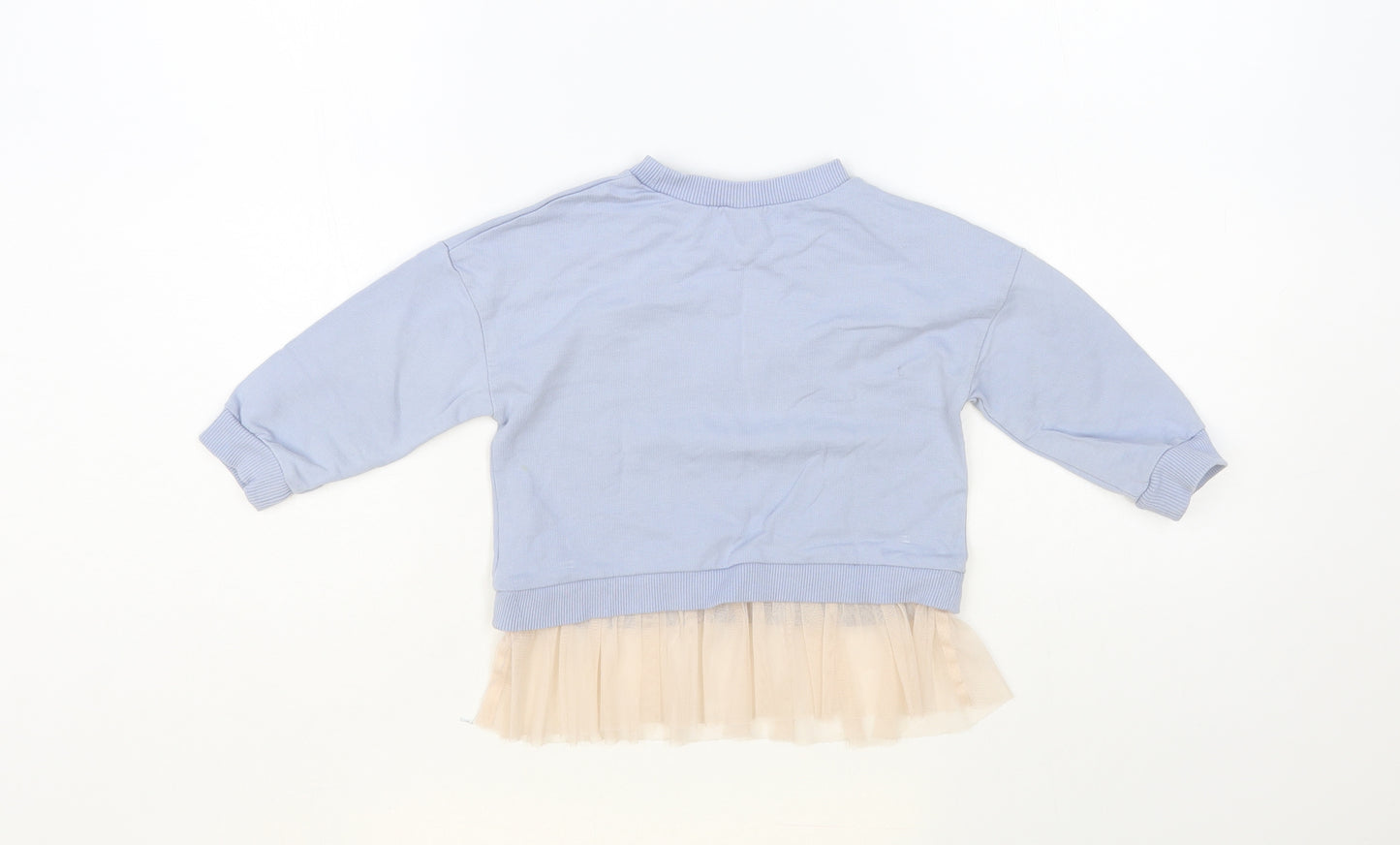 NEXT Baby Blue Geometric Cotton Pullover Jumper Size 12-18 Months Pullover - Universe