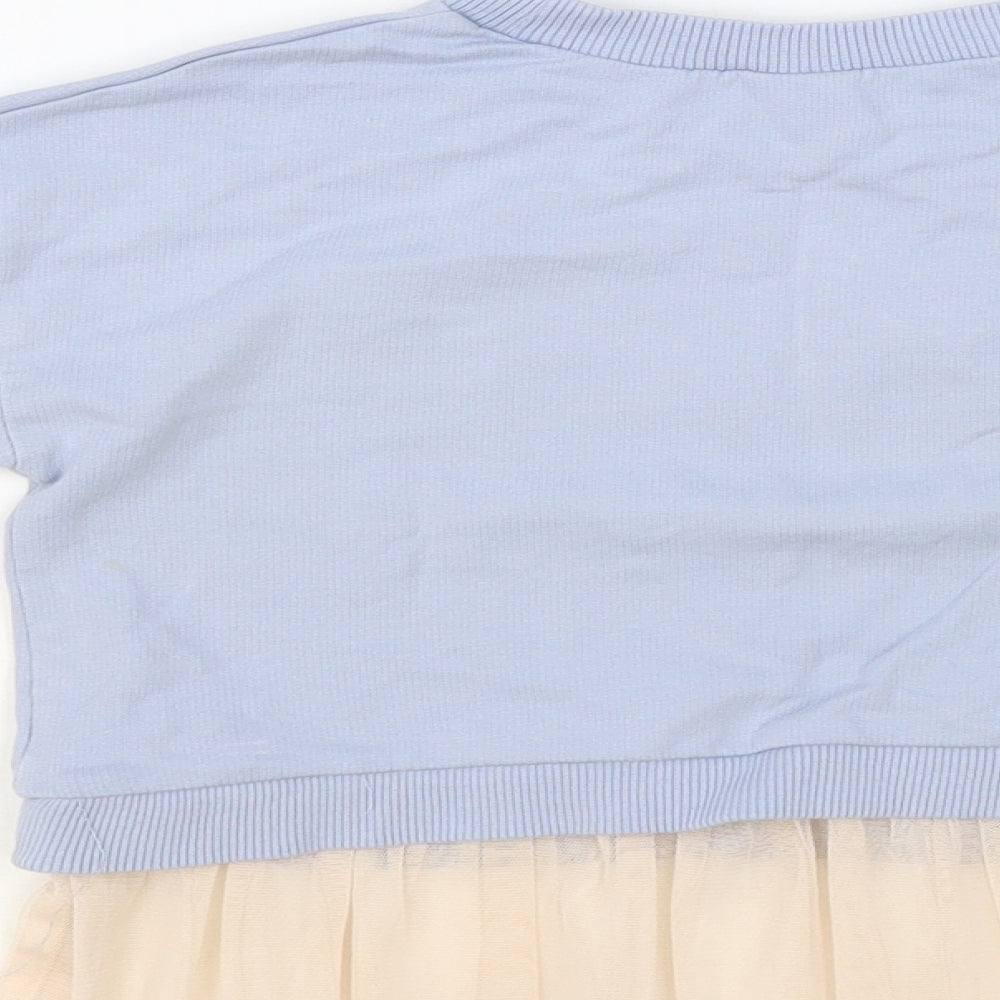 NEXT Baby Blue Geometric Cotton Pullover Jumper Size 12-18 Months Pullover - Universe