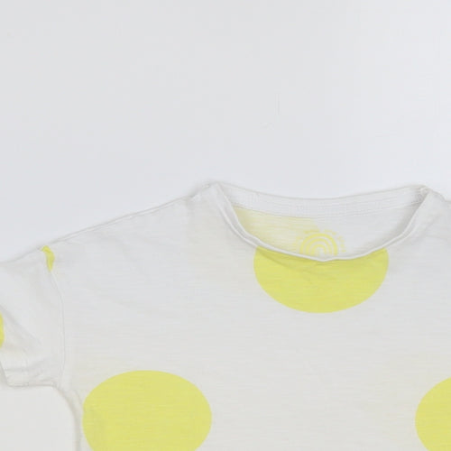 F&F Baby White Polka Dot Cotton Pullover T-Shirt Size 18-24 Months Crew Neck Pullover