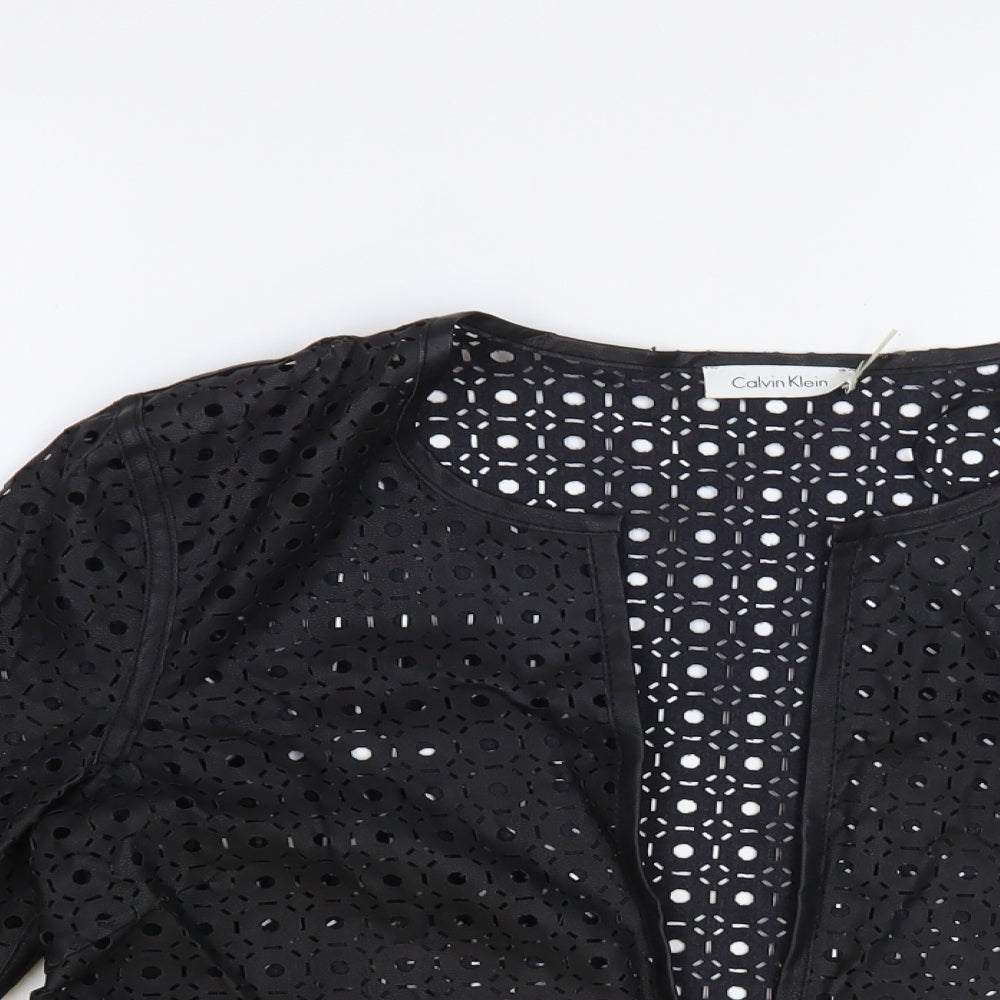 Calvin Klein Womens Black Jacket Blazer Size L - Cut Out