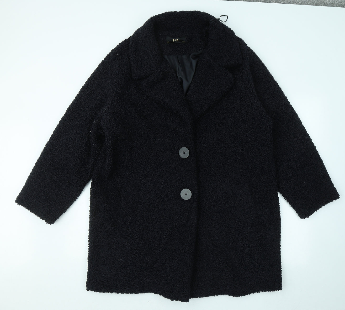 F&F Womens Blue Jacket Coatigan Size 16 Hook & Eye