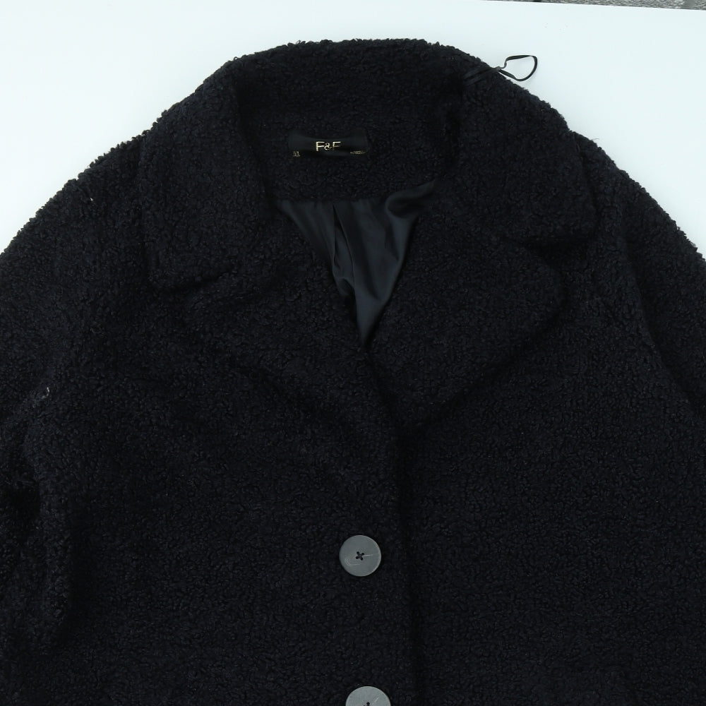 F&F Womens Blue Jacket Coatigan Size 16 Hook & Eye