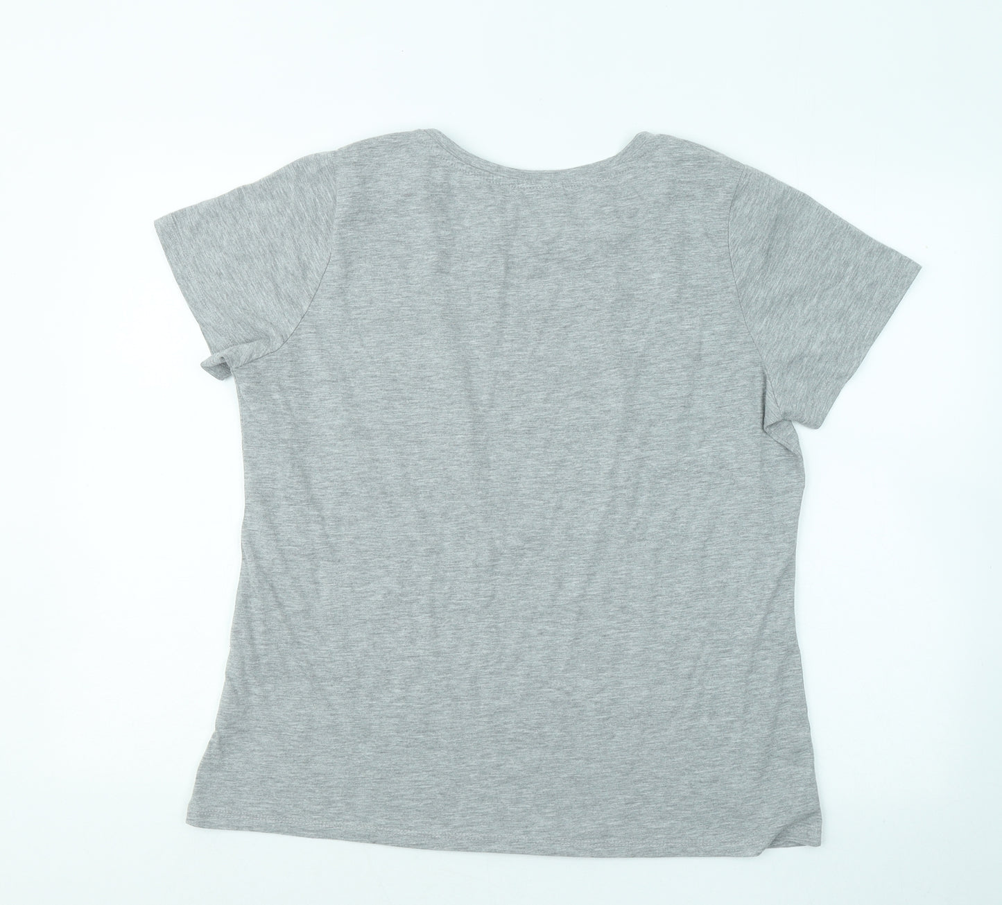 George Womens Grey Polyester Basic T-Shirt Size 18 Round Neck - Tickled Pink