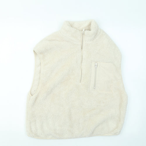 Divided by H&M Womens Beige Gilet Jacket Size S Zip