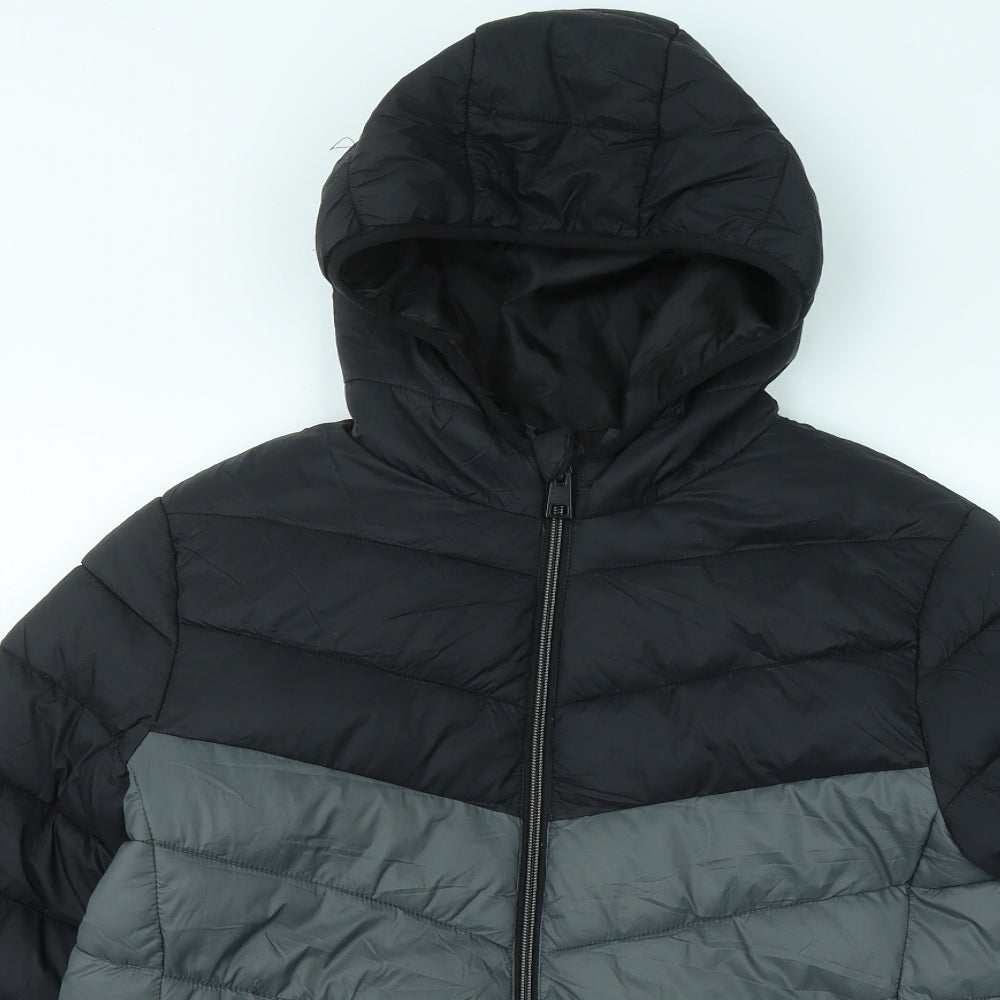 Primark Boys Grey Puffer Jacket Jacket Size 13-14 Years Zip