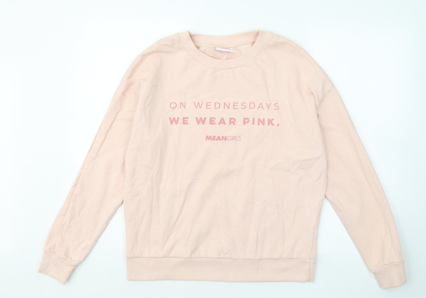 NEXT Womens Pink Cotton Pullover Sweatshirt Size M - Mean Girls