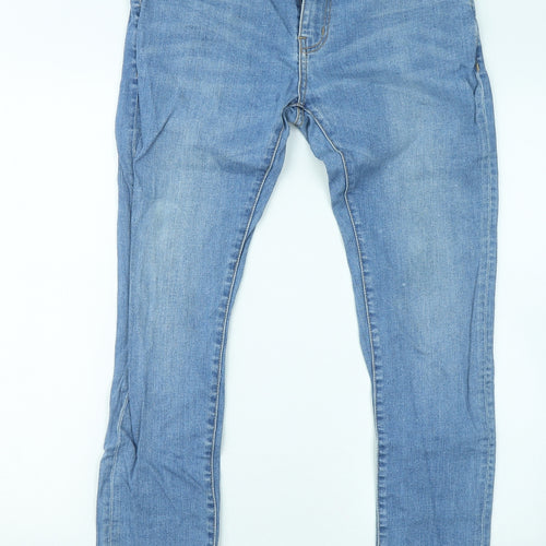 Very Womens Blue Cotton Skinny Jeans Size 32 in L29 in Regular Zip