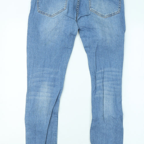Very Womens Blue Cotton Skinny Jeans Size 32 in L29 in Regular Zip