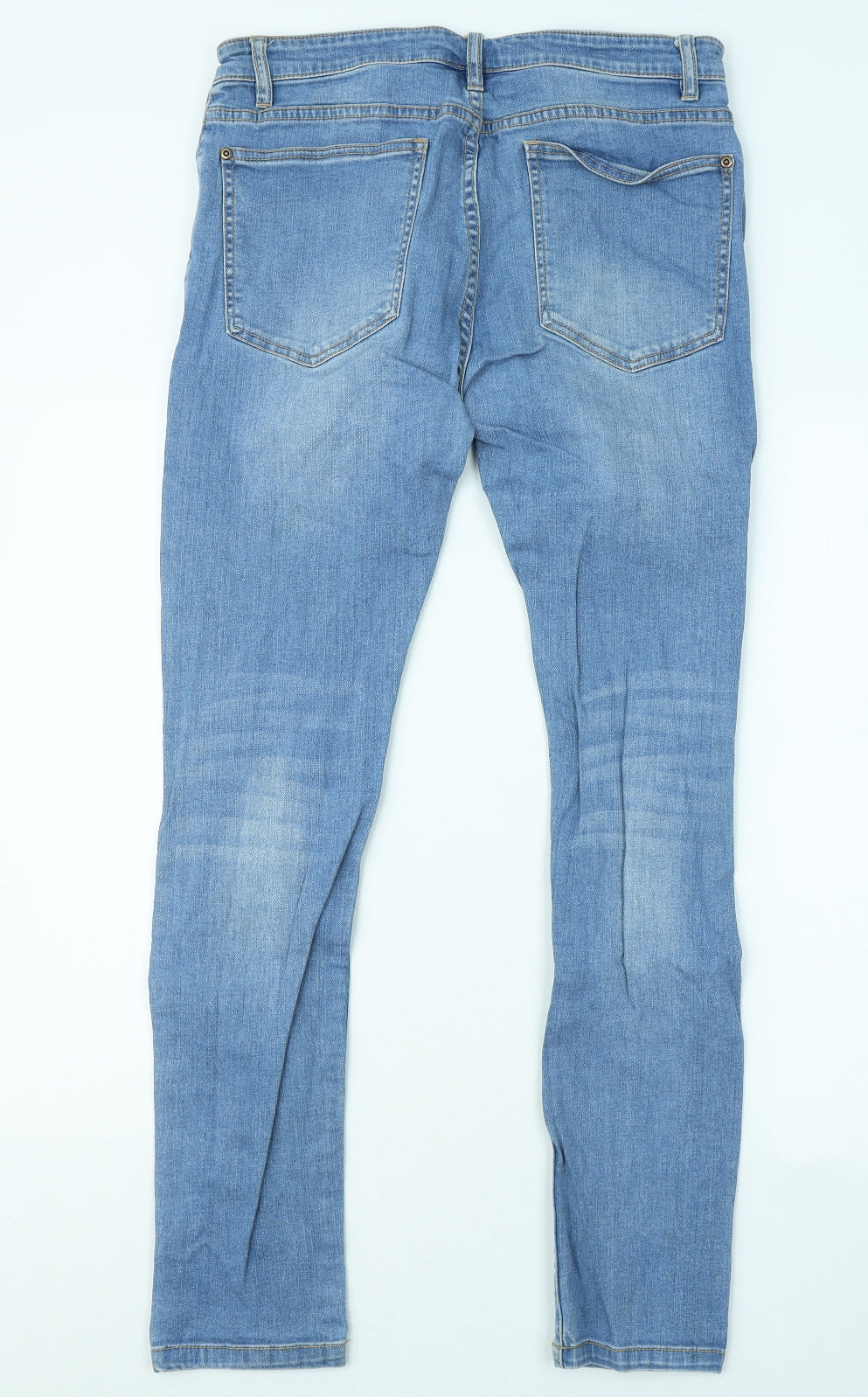 Very Womens Blue Cotton Skinny Jeans Size 32 in L29 in Regular Zip