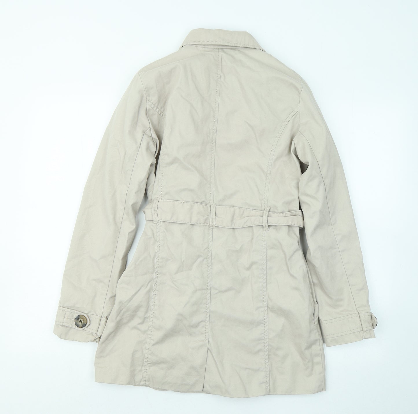 NEXT Girls Beige Trench Coat Coat Size 13 Years Button