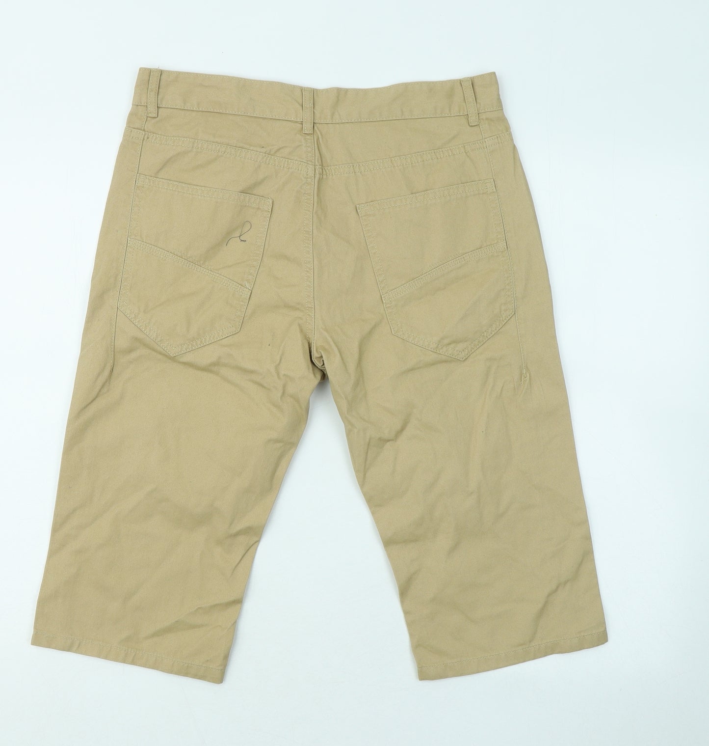 Cedar Wood State Mens Brown Cotton Chino Shorts Size 30 in Regular Button