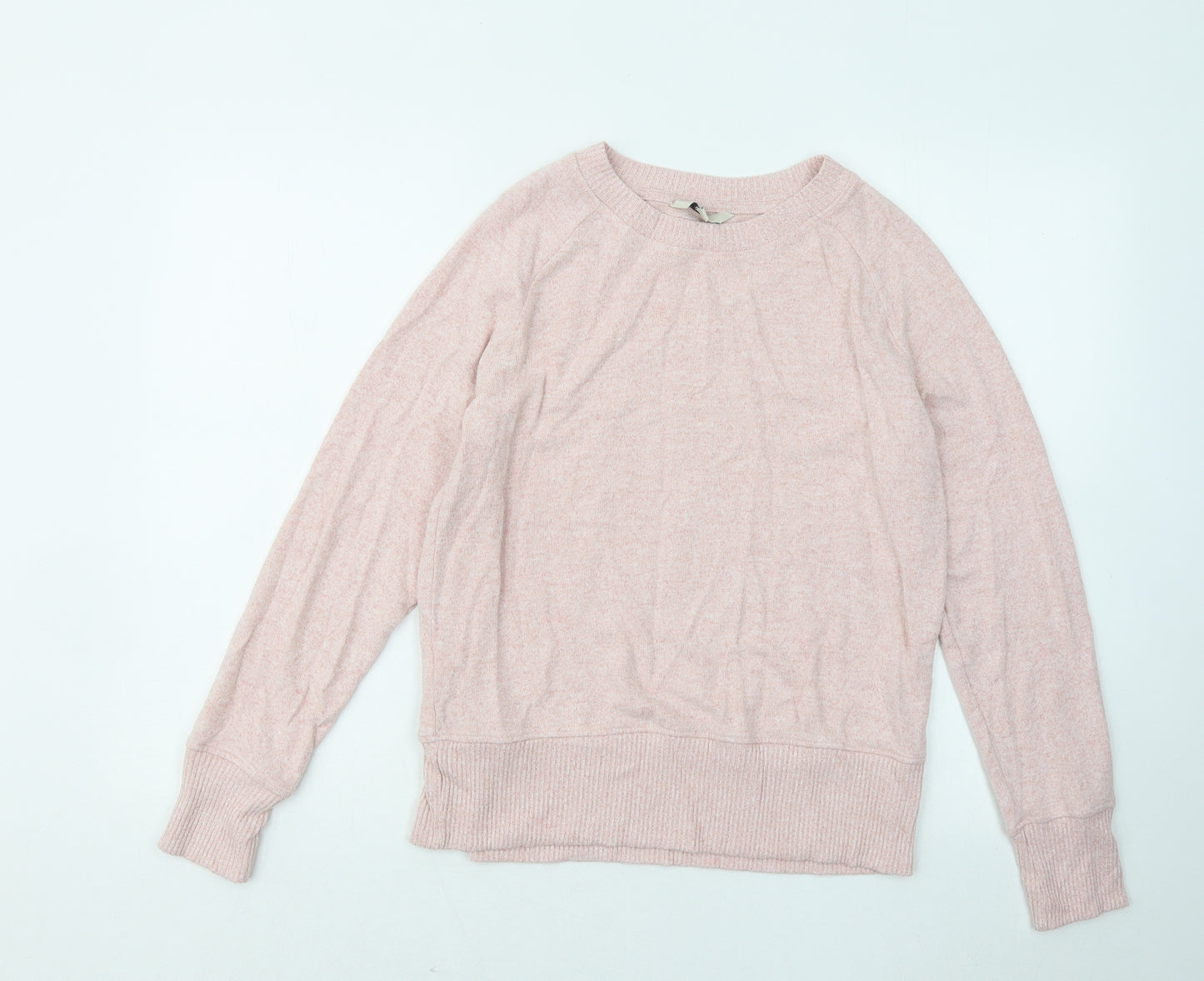 NEXT Womens Pink Round Neck Viscose Pullover Jumper Size 10