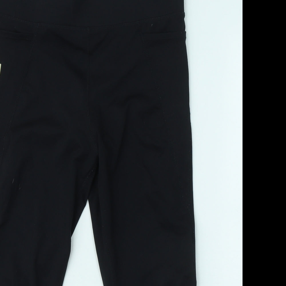 George Womens Black Polyester Compression Leggings Size 12 L22 in Regular