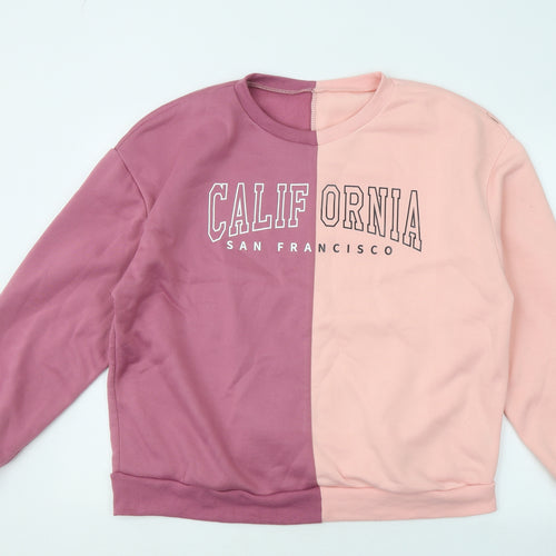 Boture Womens Purple Colourblock Polyester Pullover Sweatshirt Size XL - California San Francisco