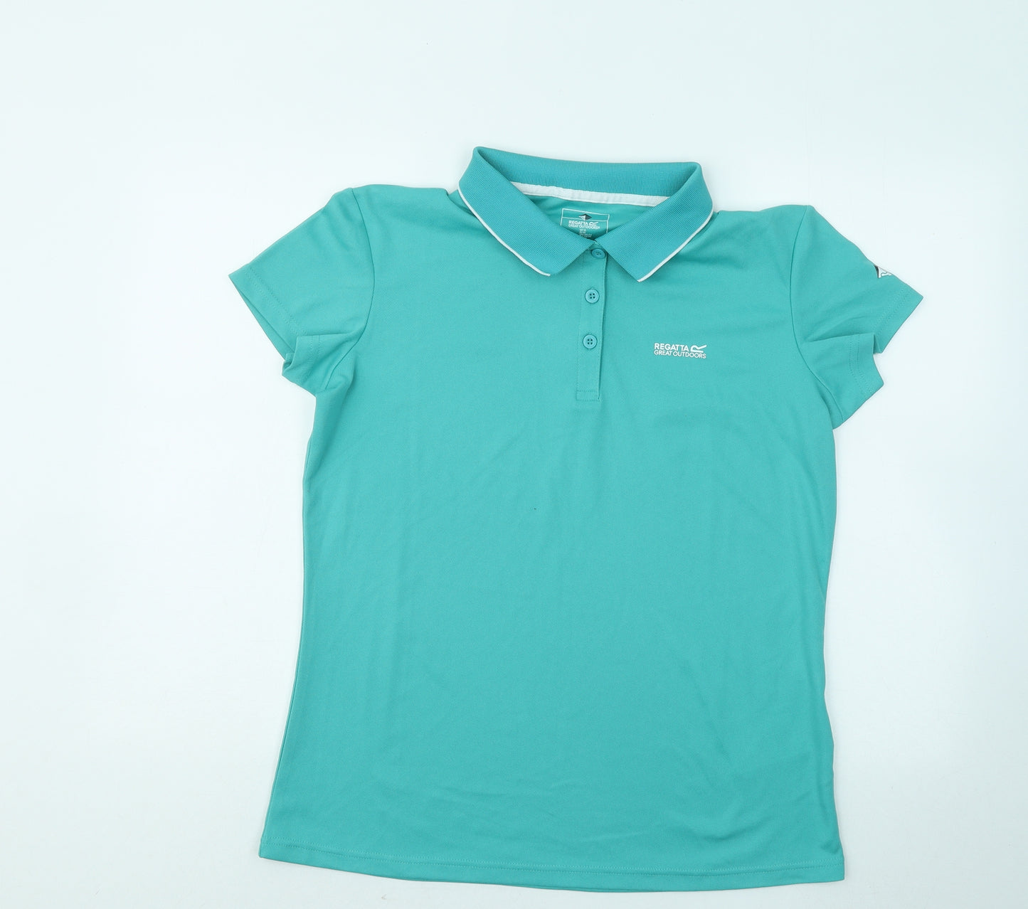 Regatta Womens Green Polyester Basic Polo Size 18 Collared