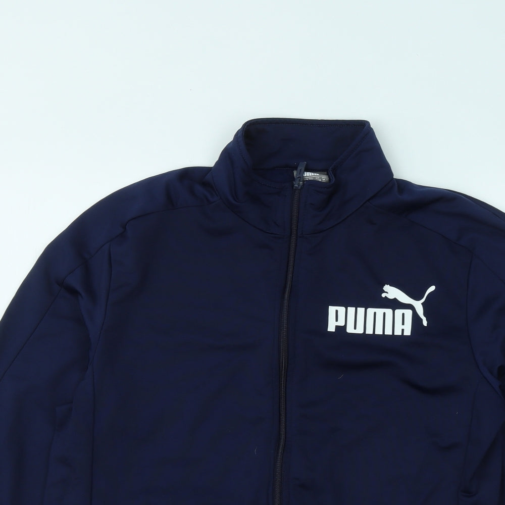 PUMA Mens Blue Polyester Full Zip Sweatshirt Size M