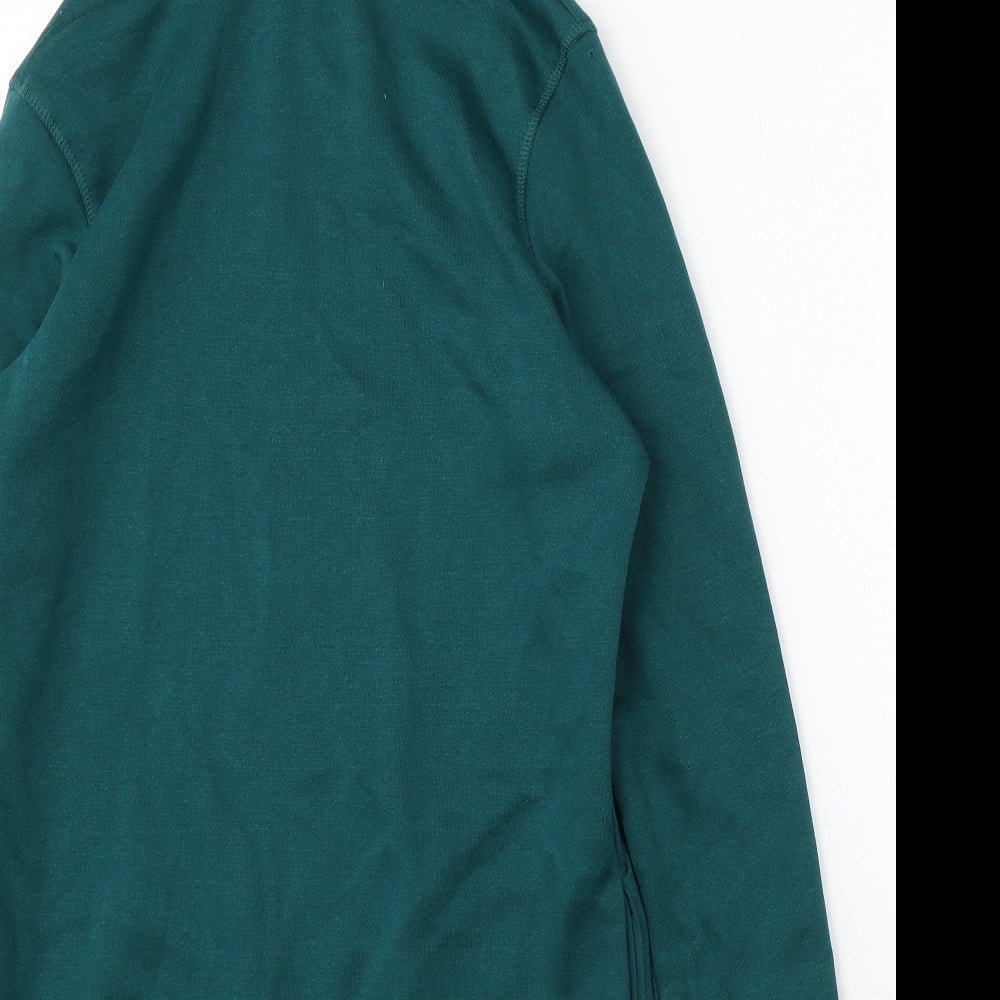 George Womens Green Polyester Pullover Hoodie Size S Tie