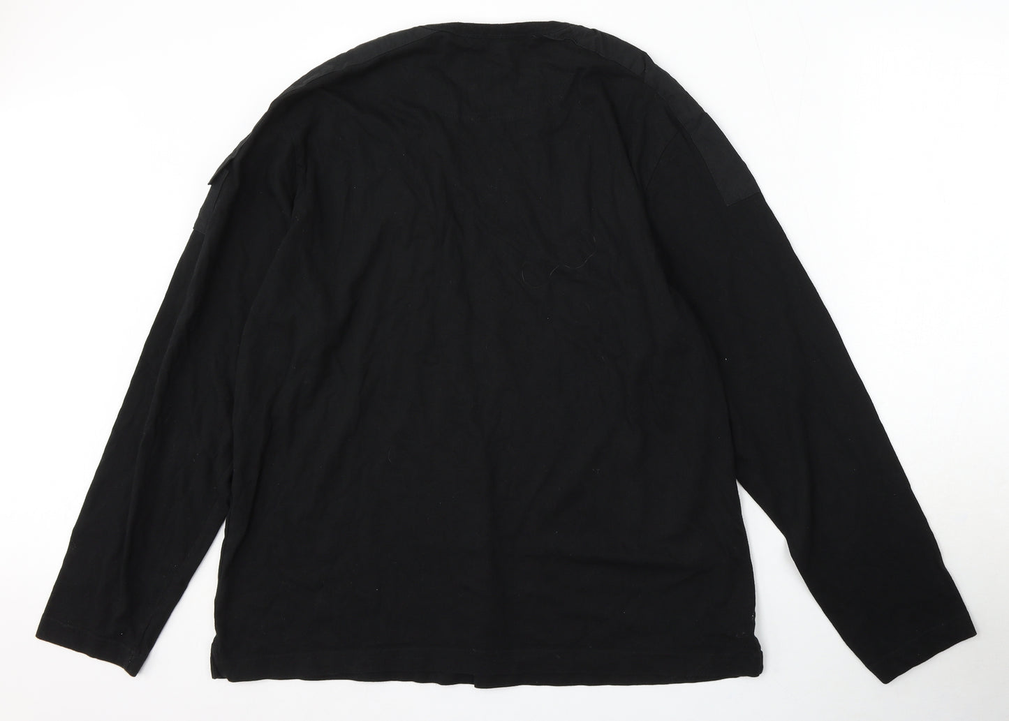 Cherokee Mens Black Cotton Pullover Sweatshirt Size XL