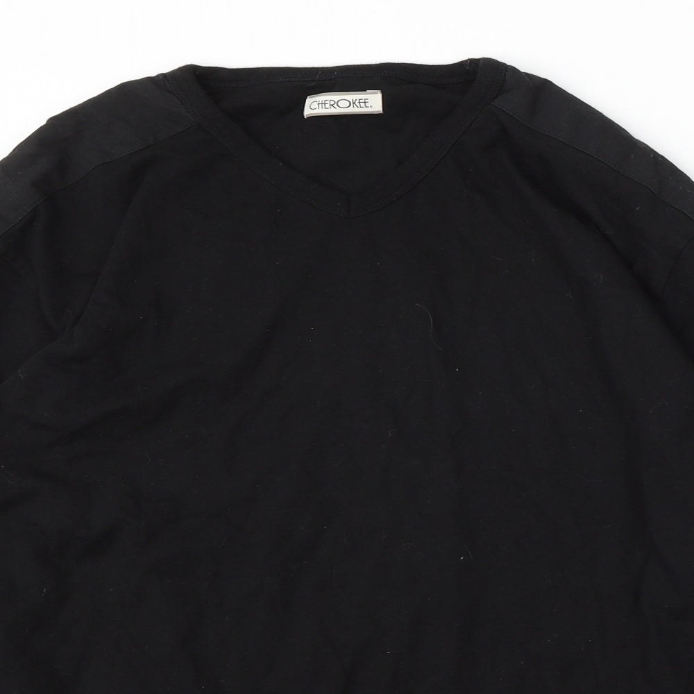 Cherokee Mens Black Cotton Pullover Sweatshirt Size XL