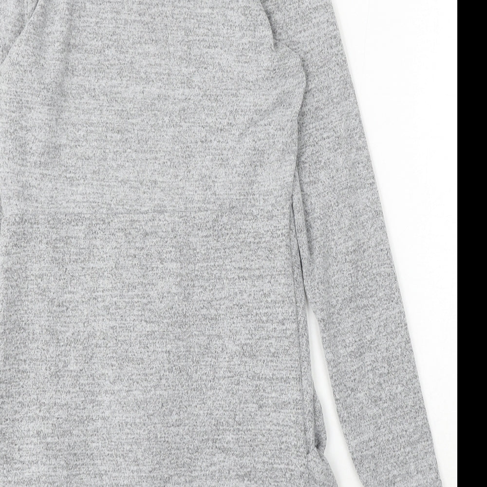 Missi London Womens Grey Polyester Jumper Dress Size S Round Neck