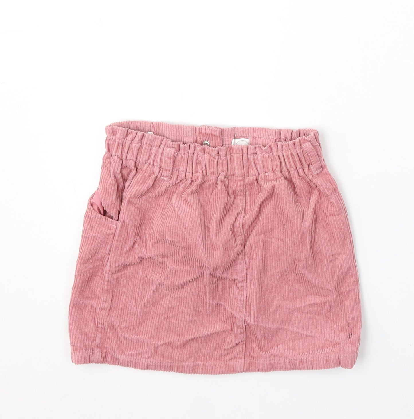 Primark Girls Pink Polyester A-Line Skirt Size 4-5 Years Regular Button
