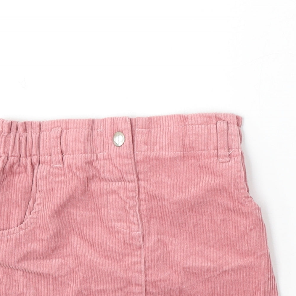 Primark Girls Pink Polyester A-Line Skirt Size 4-5 Years Regular Button