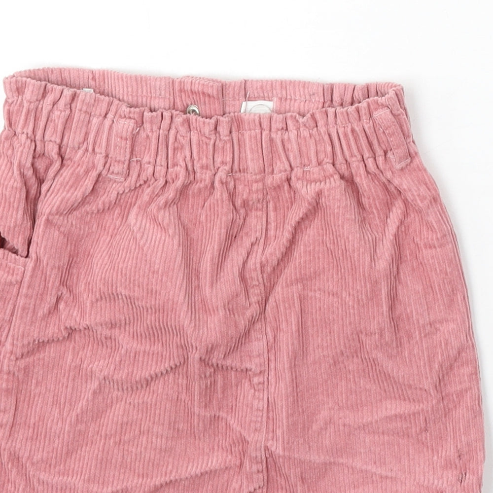 Primark Girls Pink Polyester A-Line Skirt Size 4-5 Years Regular Button