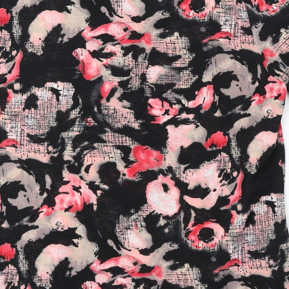 TIGI Womens Multicoloured Floral Polyester Basic T-Shirt Size 14 Round Neck