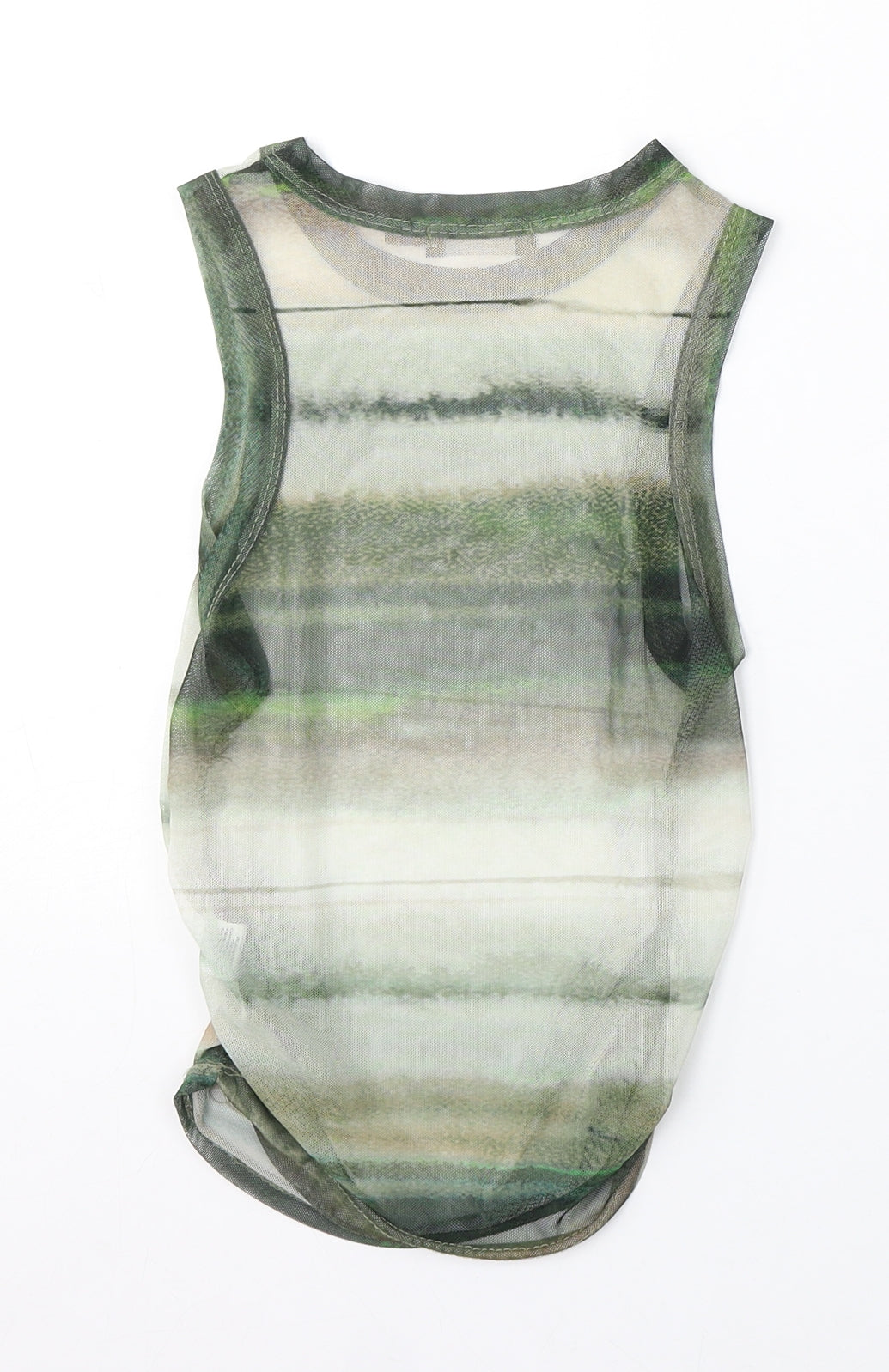 PRETTYLITTLETHING Womens Multicoloured Geometric Polyester Basic Tank Size 6 Round Neck