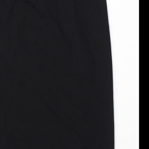 Marks and Spencer Girls Black Viscose Straight & Pencil Skirt Size 13-14 Years Regular