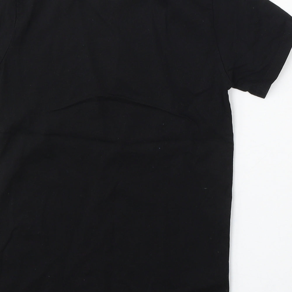 Dunnes Stores Boys Black Cotton Basic T-Shirt Size 7-8 Years Round Neck - Next Level
