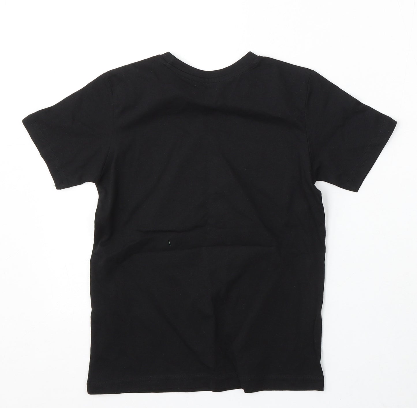 Preworn Boys Black Cotton Basic T-Shirt Size 6-7 Years Round Neck - Nintendo Switch