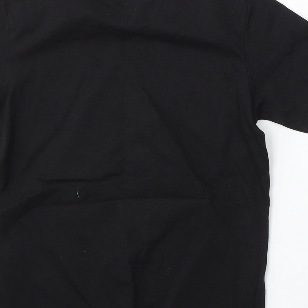 Preworn Boys Black Cotton Basic T-Shirt Size 6-7 Years Round Neck - Nintendo Switch