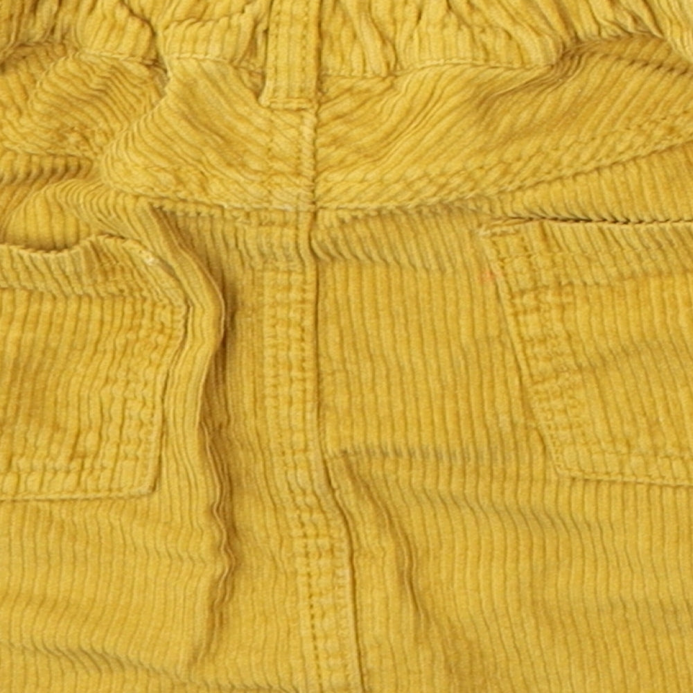 F&F Girls Yellow Polyester A-Line Skirt Size 5-6 Years Regular Button