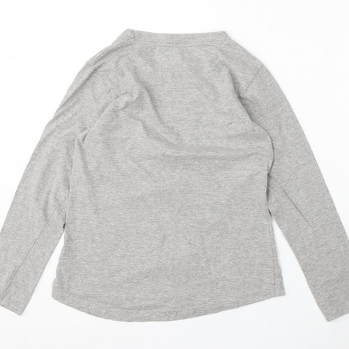 Primark Womens Grey Cotton Basic T-Shirt Size 6 Round Neck - Mama Bear