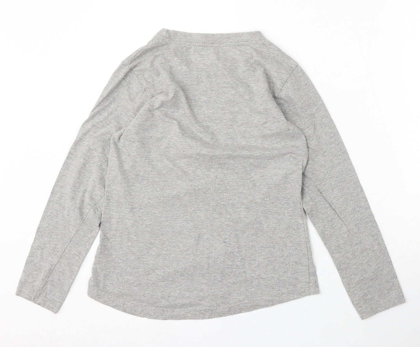 Primark Womens Grey Cotton Basic T-Shirt Size 6 Round Neck - Mama Bear