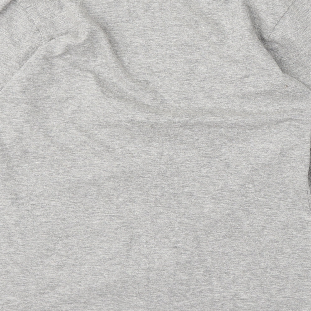 Primark Womens Grey Cotton Basic T-Shirt Size 6 Round Neck - Mama Bear