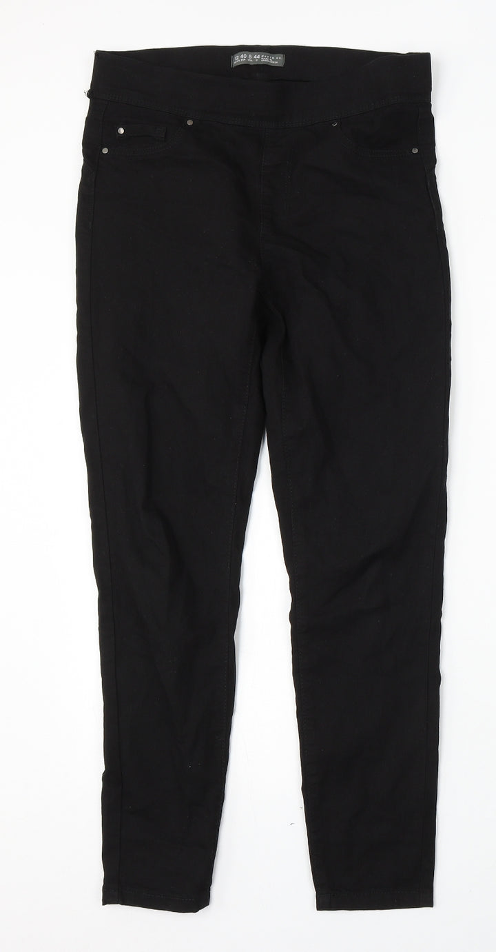 Denim & Co. Womens Black Cotton Skinny Jeans Size 12 L29 in Regular