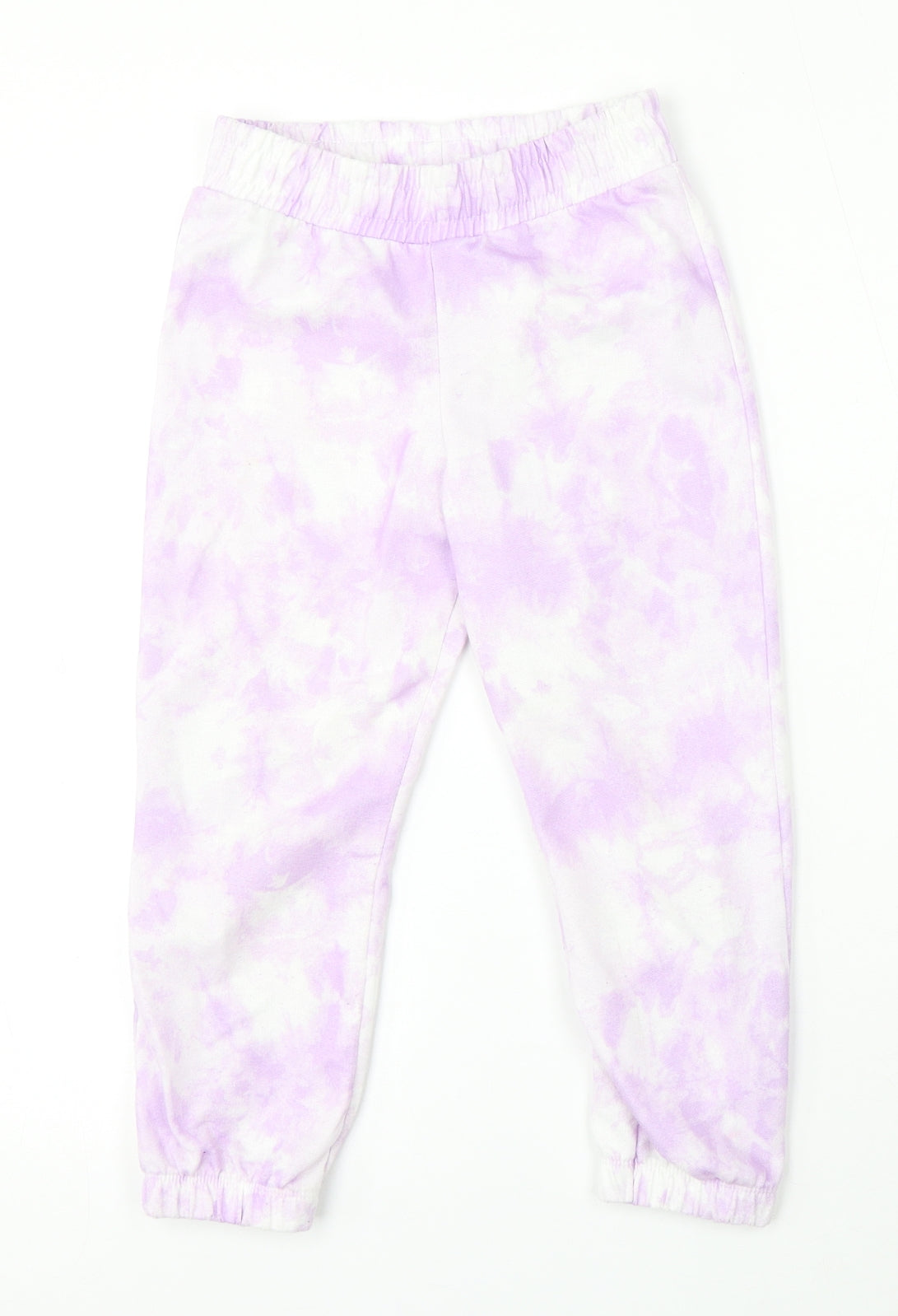 George Girls Purple Geometric Polyester Jogger Trousers Size 6 Years Regular Pullover - Tie Dye