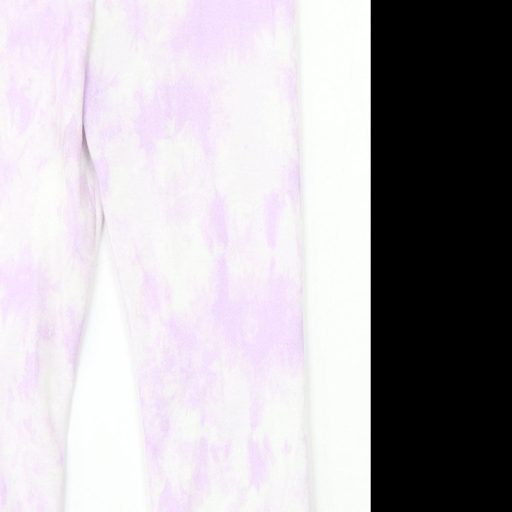 George Girls Purple Geometric Polyester Jogger Trousers Size 6 Years Regular Pullover - Tie Dye