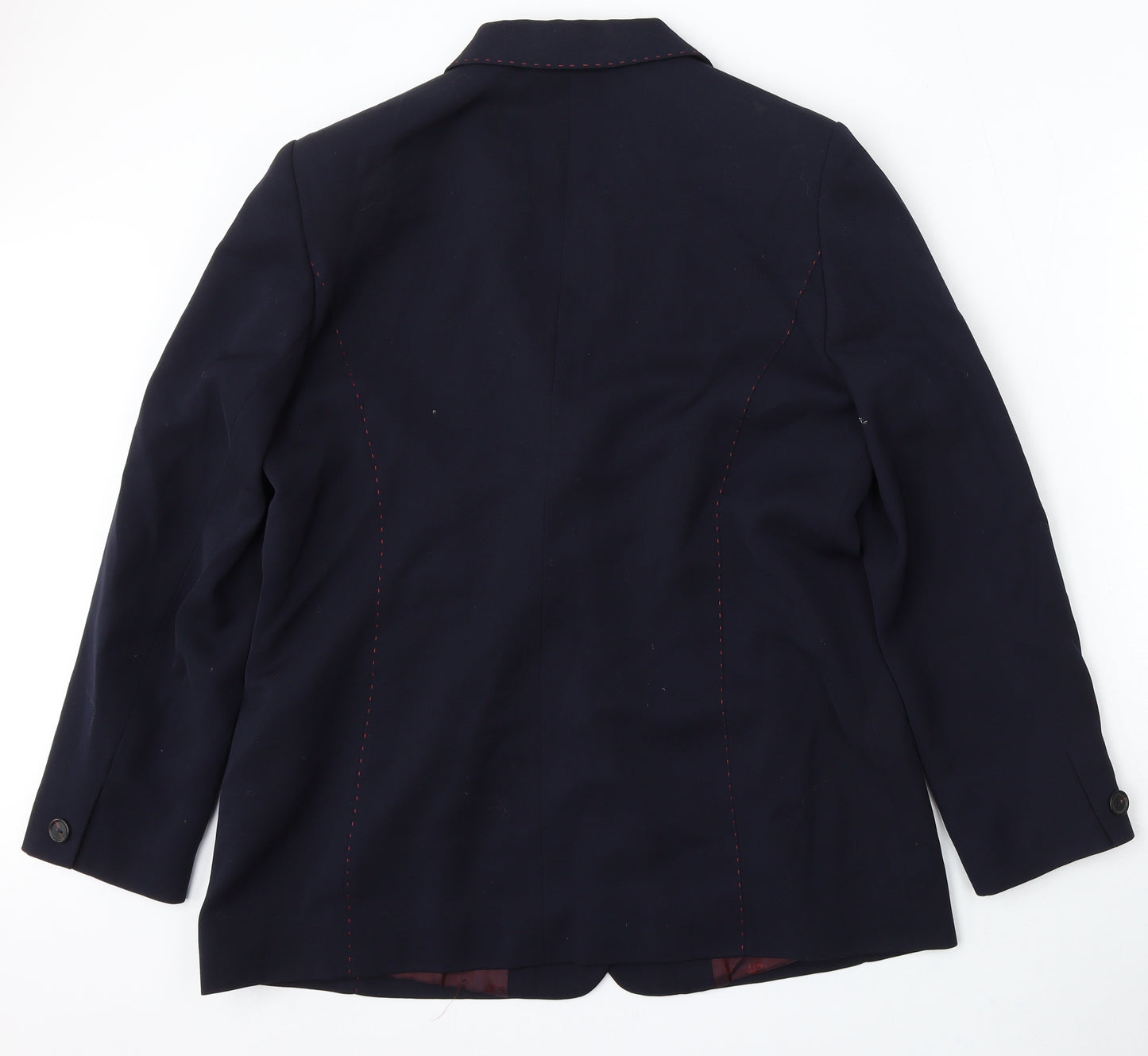 Country Casuals Womens Blue Wool Jacket Suit Size 16